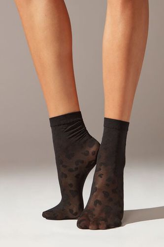 Sheer Animal Pattern Short Socks Woman Size TU - Calzedonia - Modalova