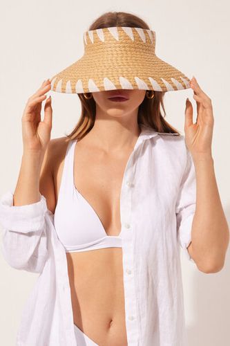 Paper Fabric Visor Woman Nude Size TU - Calzedonia - Modalova