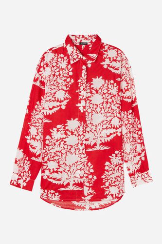 Cropped Cotton Shirt Woman Red Size L - Calzedonia - Modalova