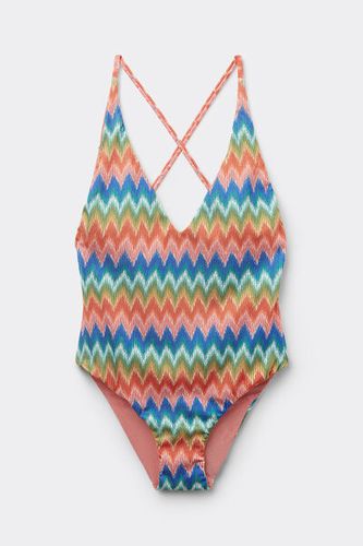 One Piece Swimsuit Elegant Chevron Woman Size S - Calzedonia - Modalova
