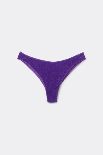 Brazilian Bikini Bottoms Metallic Glow Woman Violet Size L - Calzedonia - Modalova