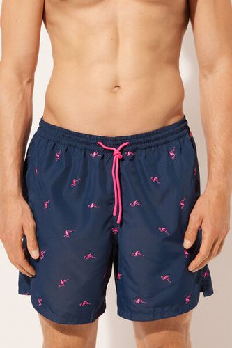 Men’s Patterned Swimming Trunks Formentera Man Blue Size M - Calzedonia - Modalova