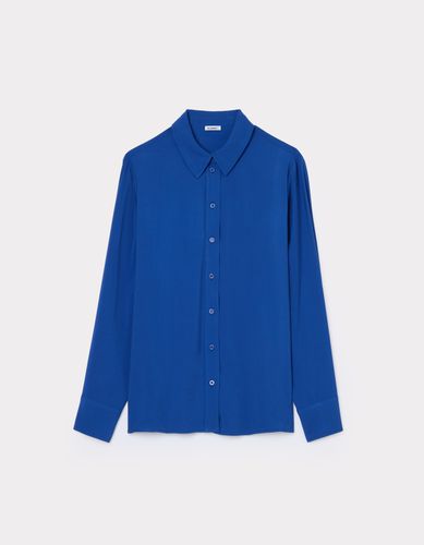 Chemisier en satin fluide - bleu électrique - celio - Modalova