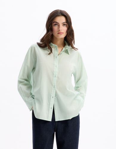 Chemise en voile de coton - vert - celio - Modalova