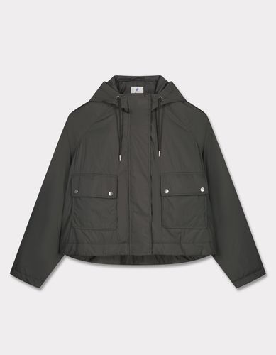 Parka courte à capuche resserable - gris - celio - Modalova