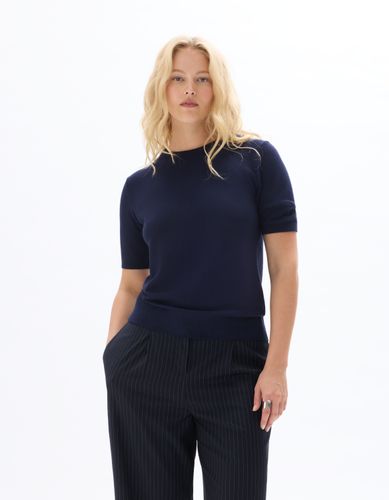 Pull manches courtes en maille fine - celio - Modalova