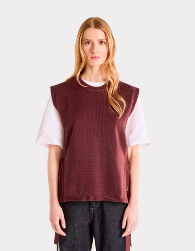 Pull sans manches noué - bordeaux - celio - Modalova