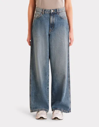 Jean large taille haute - bleu - celio - Modalova