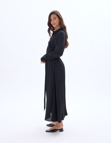 Robe midi chemise - noir - celio - Modalova