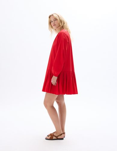 Robe courte à volant - rouge - celio - Modalova