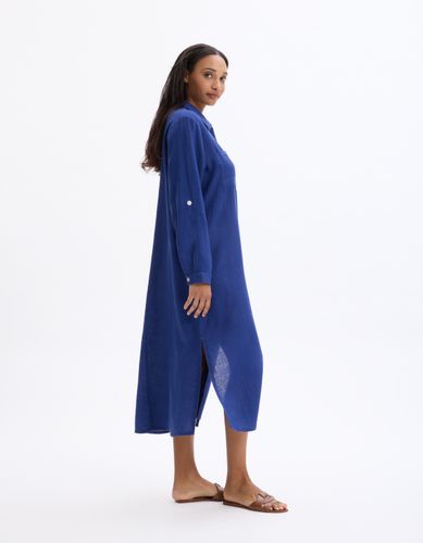 Robe longue en lin - indigo - celio - Modalova