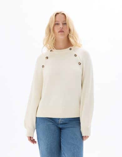 Pull col rond avec boutons décoratifs - celio - Modalova