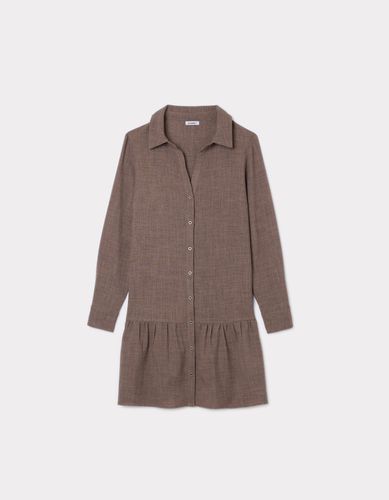 Robe habillée évasée - taupe - celio - Modalova