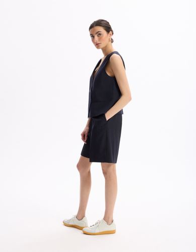 Short droit habillé à rayures - celio - Modalova