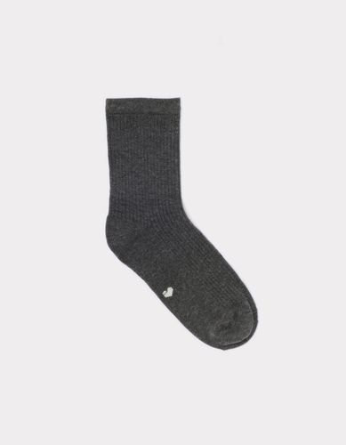 Chaussettes courtes en coton - gris anthracite - celio - Modalova