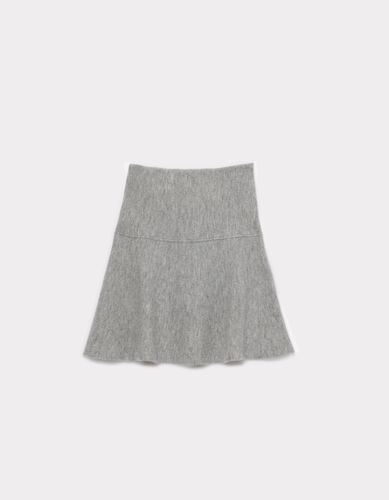 Jupe droite en maille - gris - celio - Modalova