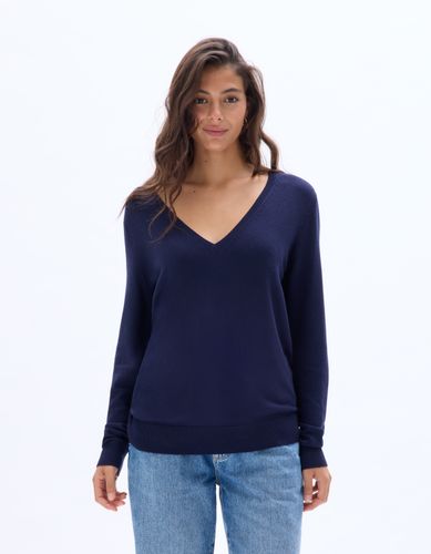 Pull fluide col V en viscose écovéro - celio - Modalova