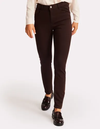 Pantalon slim ultra-extensible - marron - celio - Modalova