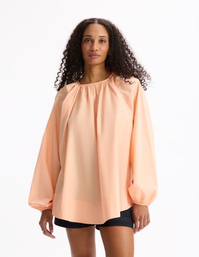Blouse oversize en coton - rose - celio - Modalova