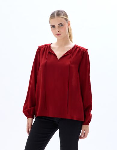 Blouse à volants - rouge - celio - Modalova