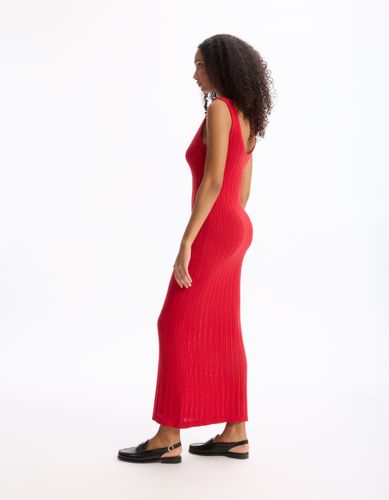 Robe longue en maille crochet - celio - Modalova