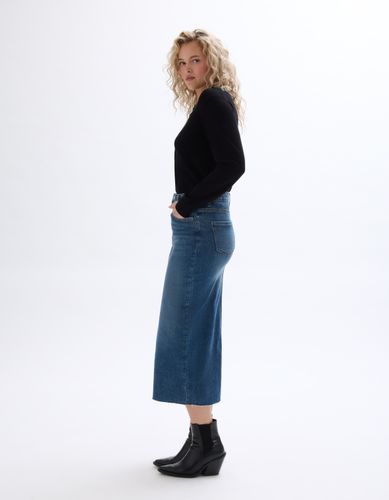 Jupe en denim avec fente - denim - celio - Modalova