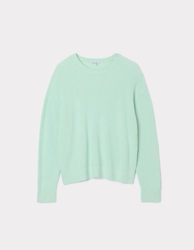 Pull coton en maille perlée - vert d'eau - celio - Modalova