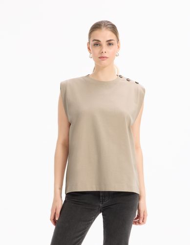 T-shirt sans manche - beige - celio - Modalova