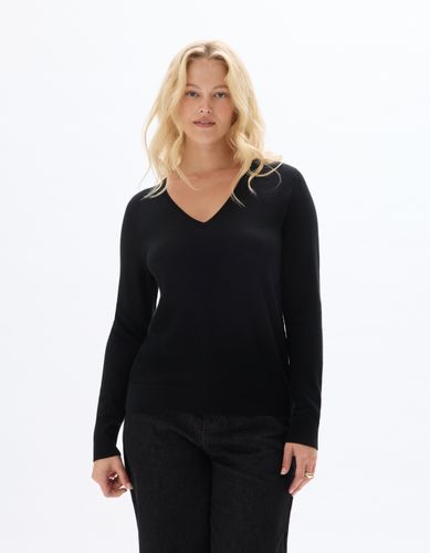 Pull 100% laine mérinos à col V - celio - Modalova