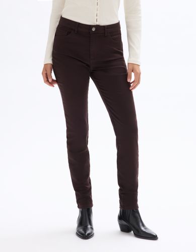 Pantalon slim ultra-extensible - marron - celio - Modalova