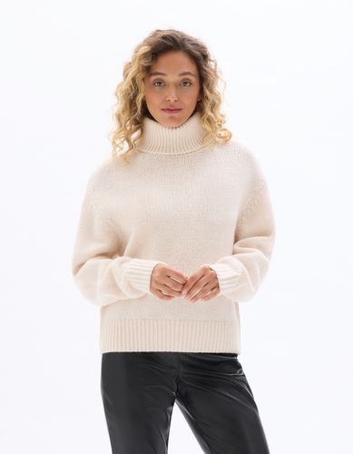 Pull épais à col roulé - beige - celio - Modalova