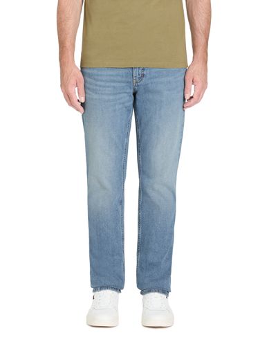 Jean straight coton stretch - bleu clair - camaieu - Modalova