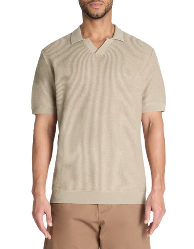 Polo boxy en maille texturée 100% coton - camaieu - Modalova