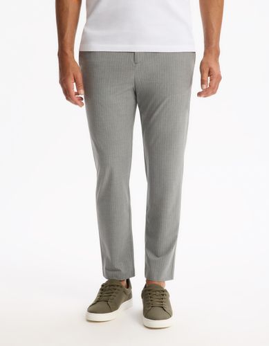 Pantalon straight stretch - gris - camaieu - Modalova