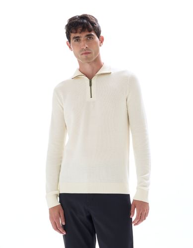 Pull col camionneur 100% coton - écru - camaieu - Modalova