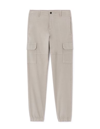 Pantalon cargo slim en coton stretch - gris - camaieu - Modalova