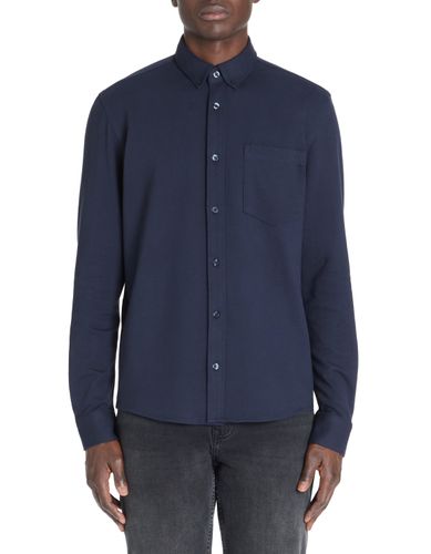 Chemise regular jersey piqué - marine - camaieu - Modalova