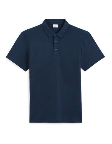 Polo jersey regular en coton - marine - camaieu - Modalova