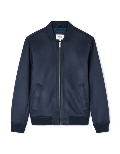 Bomber en faux daim - marine - camaieu - Modalova