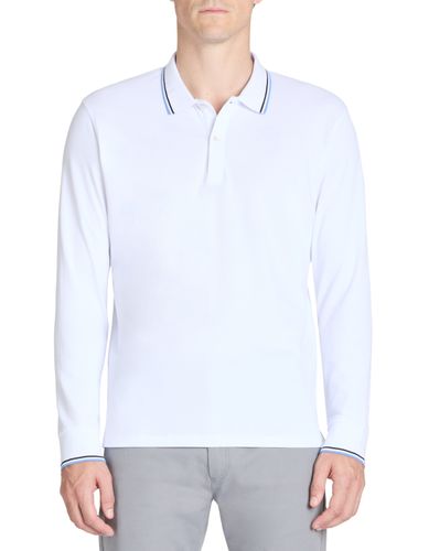 Polo piqué manches longues en coton - camaieu - Modalova