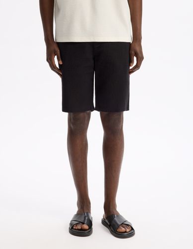 Bermuda 100% coton - noir - camaieu - Modalova