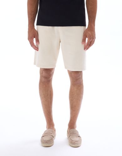 Bermuda 100% coton canvas - écru - camaieu - Modalova