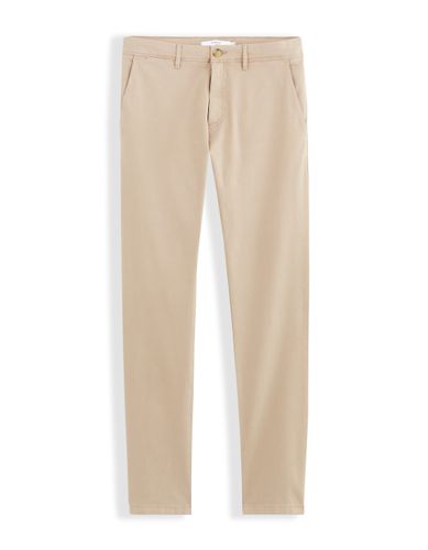 Pantalon chino slim en coton stretch - beige - camaieu - Modalova