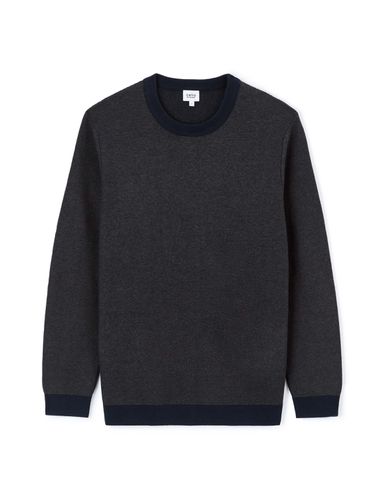 Pull col rond 100% coton - marine - camaieu - Modalova