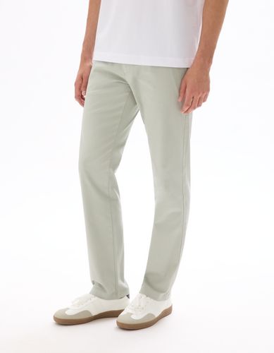 Pantalon chino straight coton stretch - camaieu - Modalova
