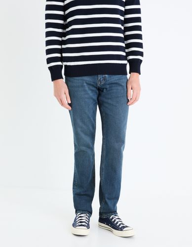 Jean C.15 straight stretch maille 3 longueur - bleu - camaieu - Modalova