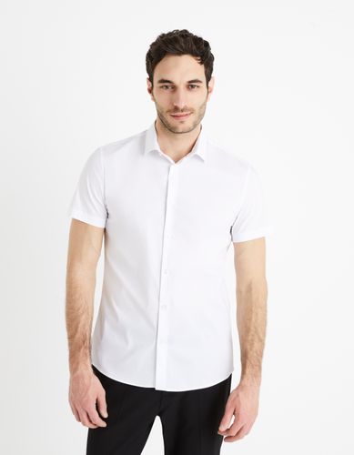 Chemisette slim en coton stretch - camaieu - Modalova