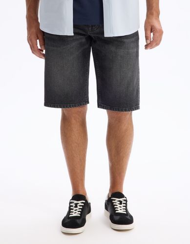 Bermuda stretch en jean - noir - camaieu - Modalova