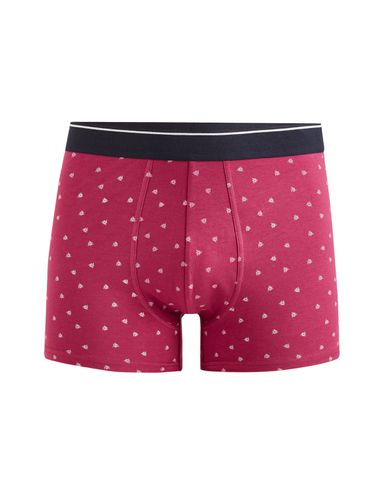 Boxer en coton stretch - bordeaux - camaieu - Modalova