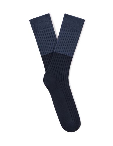 Chaussettes hautes sport en coton stretch - marine - camaieu - Modalova